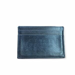 Vintage Coach Leather Card Holder Wallet - Black